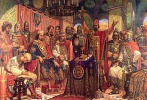 Картина Любечский съезд князей