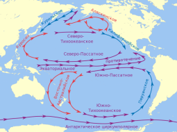 Карта течений Мирового океана и его влияние на погоду
