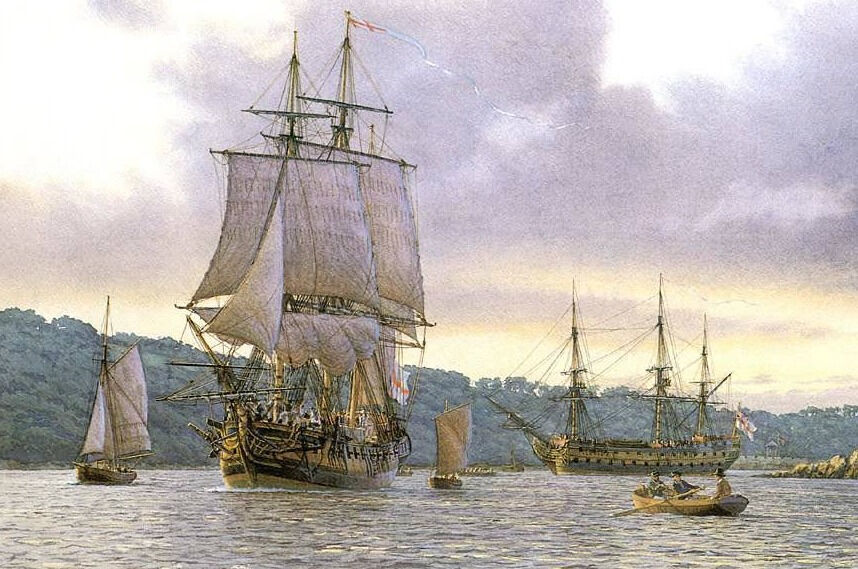 Картины парусных кораблей и судов художника мариниста Mark R.Myers