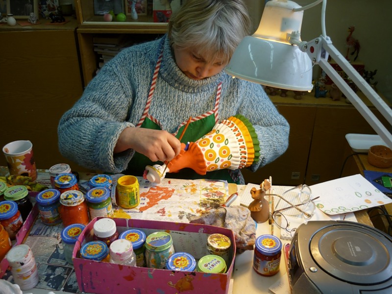 Разноцветье дымковской игрушки